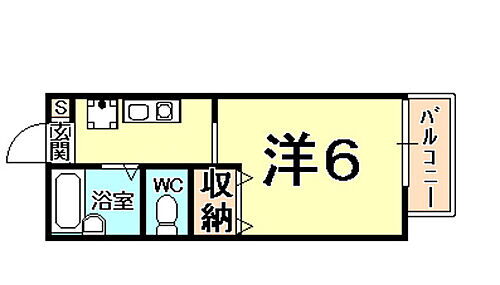 兵庫県西宮市学文殿町1丁目 鳴尾・武庫川女子大前駅 1K アパート 賃貸物件詳細