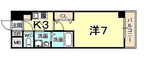 兵庫県西宮市与古道町 西宮駅 1K マンション 賃貸物件詳細