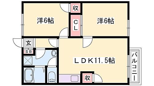 兵庫県姫路市勝原区下太田 網干駅 2LDK アパート 賃貸物件詳細