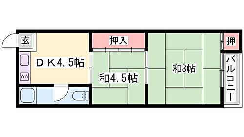 兵庫県姫路市東夢前台3丁目 播磨高岡駅 2DK アパート 賃貸物件詳細