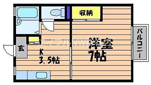 岡山県倉敷市田ノ上 球場前駅 1K アパート 賃貸物件詳細