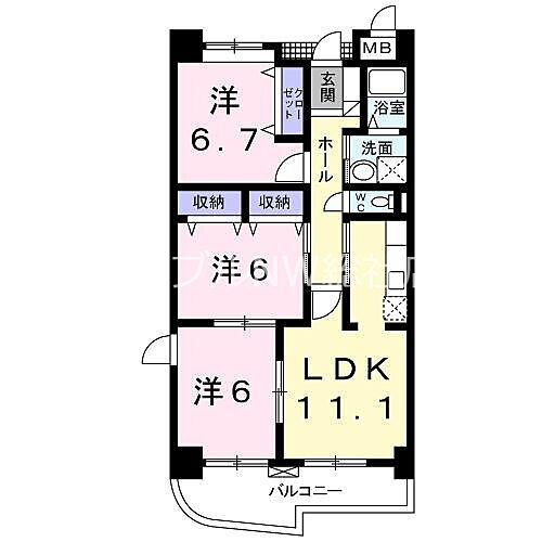 岡山県倉敷市老松町3丁目 倉敷駅 3LDK マンション 賃貸物件詳細