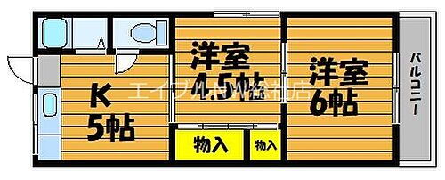 岡山県倉敷市川入 倉敷駅 2K アパート 賃貸物件詳細