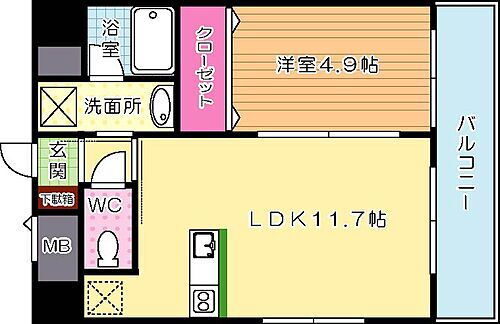 福岡県北九州市小倉北区金田2丁目1-5 西小倉駅 1LDK マンション 賃貸物件詳細