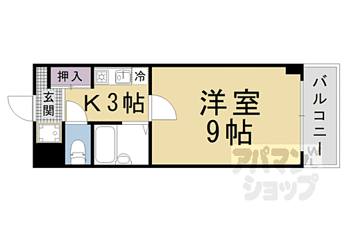 京都府京都市山科区小山北溝町 四宮駅 1K マンション 賃貸物件詳細