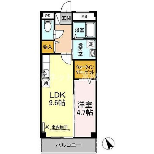 リリベール 3階 1LDK 賃貸物件詳細