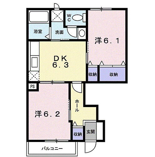 香川県坂出市花町6番39号 坂出駅 2DK アパート 賃貸物件詳細