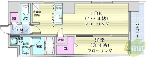 シーズンフラッツＳＥＮＤＡＩ　ＥＡＳＴ 11階 1LDK 賃貸物件詳細