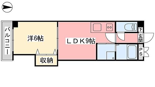 プレアール松山祇園 4階 1LDK 賃貸物件詳細