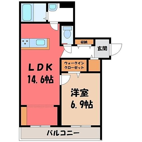 栃木県宇都宮市西3丁目 東武宇都宮駅 1LDK マンション 賃貸物件詳細