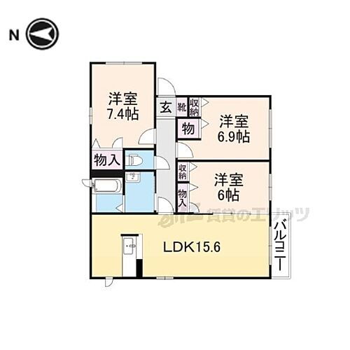 奈良県香芝市旭ケ丘3丁目 二上駅 3LDK アパート 賃貸物件詳細