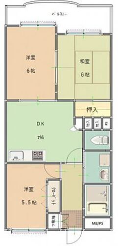 センチュリーアスカＶＩ 5階 3DK 賃貸物件詳細