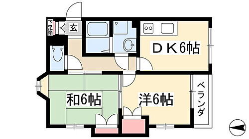 愛知県長久手市香桶 長久手古戦場駅 2DK アパート 賃貸物件詳細
