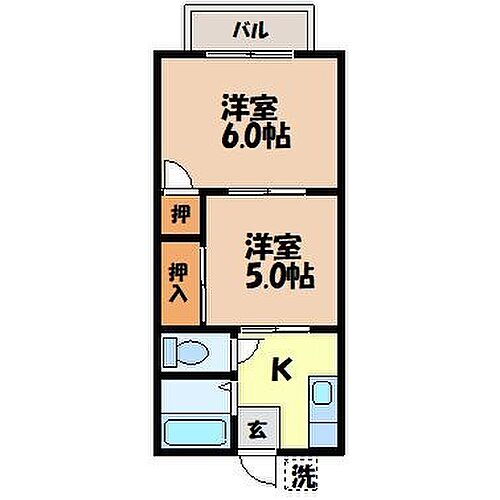 長崎県長崎市赤迫2丁目8-17 道ノ尾駅 2K アパート 賃貸物件詳細