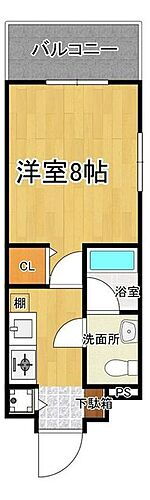 福岡県福岡市博多区美野島2丁目 博多駅 1K マンション 賃貸物件詳細