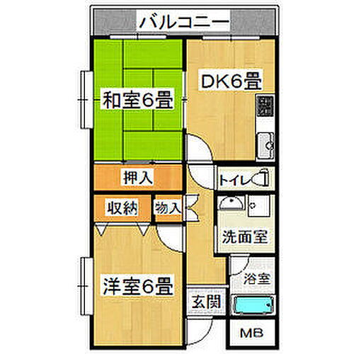 大阪府八尾市八尾木1丁目94 恩智駅 2DK マンション 賃貸物件詳細