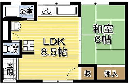 ダイワ高井田ビル 2階 1LDK 賃貸物件詳細