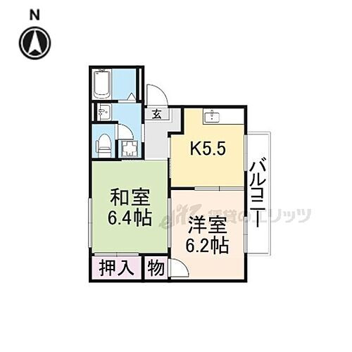 奈良県天理市杉本町 前栽駅 2K アパート 賃貸物件詳細
