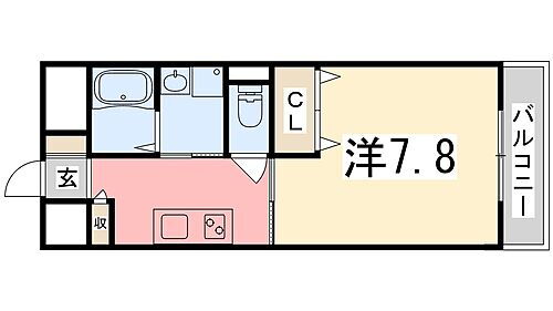 兵庫県姫路市土山3丁目 山陽姫路駅 1K マンション 賃貸物件詳細