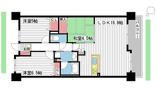 セレッソコート加古川ブライトシティ 4階 3LDK 賃貸物件詳細