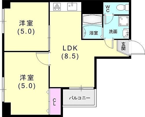 兵庫県神戸市兵庫区西橘通1丁目4-14 高速神戸駅 2LDK マンション 賃貸物件詳細