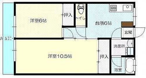 メゾンドＦ 3階 2DK 賃貸物件詳細