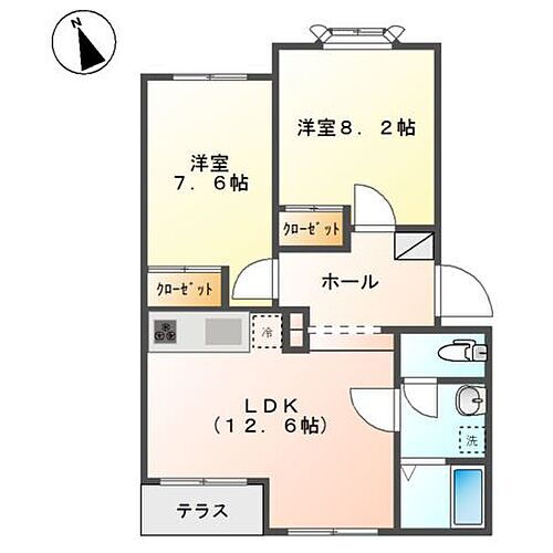 エスポラード 1階 2LDK 賃貸物件詳細