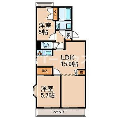 千葉県千葉市花見川区さつきが丘1丁目 新検見川駅 2LDK マンション 賃貸物件詳細