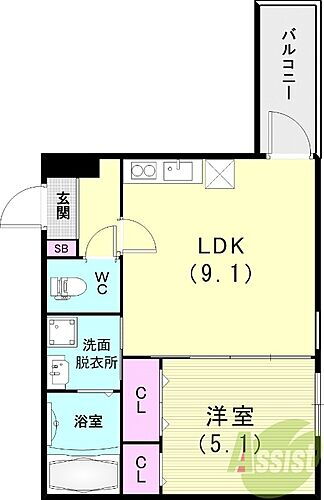 フジパレス御崎公園Ｉ番館 2階 1LDK 賃貸物件詳細