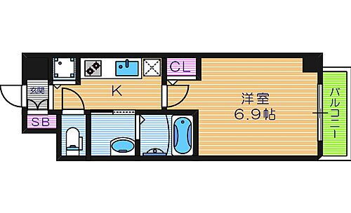 サンシティ杭全Ｖ 4階 1K 賃貸物件詳細