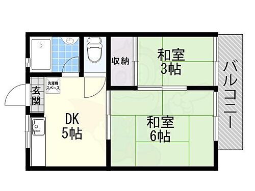 大阪府茨木市上郡2丁目 ＪＲ総持寺駅 2DK アパート 賃貸物件詳細