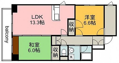 ＹＡＳＵＤＡ　ＢＬＤ７ 3階 2LDK 賃貸物件詳細