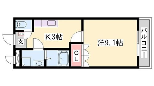 メルヴェール 1階 1K 賃貸物件詳細