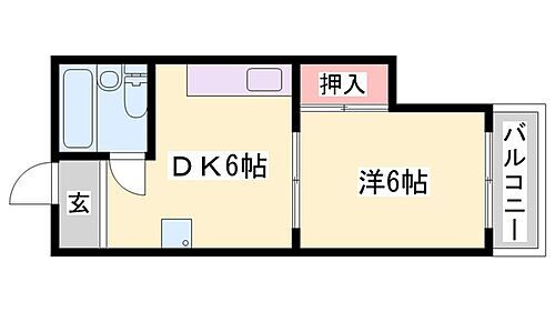 サンライズ栄和 2階 1DK 賃貸物件詳細
