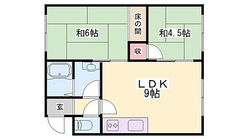 白国ハウス 2階 2LDK 賃貸物件詳細