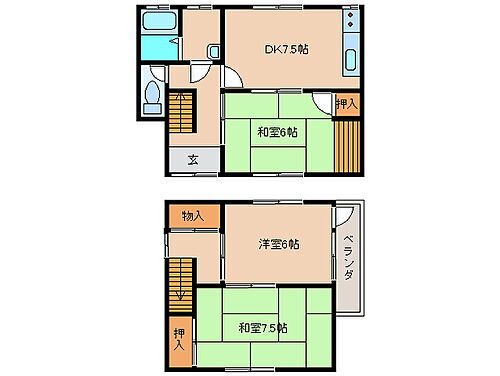 奈良県大和高田市曽大根2丁目 浮孔駅 3DK 一戸建て 賃貸物件詳細