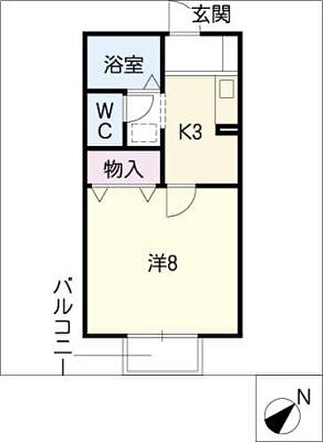 セジュール美樹 1階 1K 賃貸物件詳細