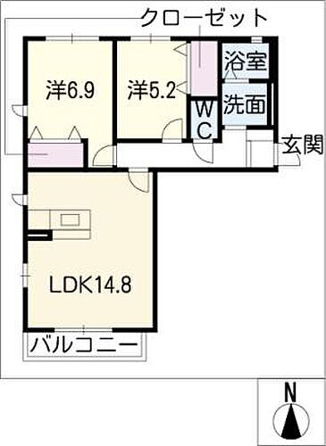 愛知県名古屋市西区中小田井1丁目 上小田井駅 2LDK アパート 賃貸物件詳細