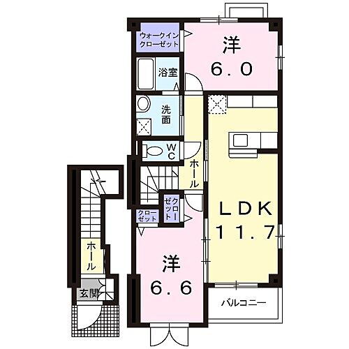 ステイブル中山　Ｃ 2階 2LDK 賃貸物件詳細