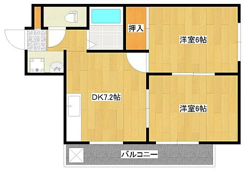 マンショングレース 3階 2DK 賃貸物件詳細
