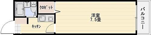 オリンピア阪本 2階 1K 賃貸物件詳細