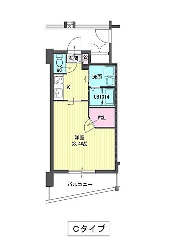 福岡県北九州市小倉南区上葛原1丁目 安部山公園駅 1K マンション 賃貸物件詳細