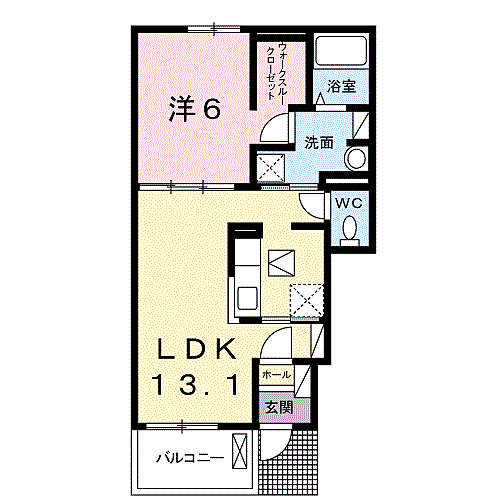 山口県宇部市大字中野開作309-6 岩鼻駅 1LDK アパート 賃貸物件詳細