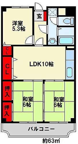 ラディア石田 5階 3LDK 賃貸物件詳細