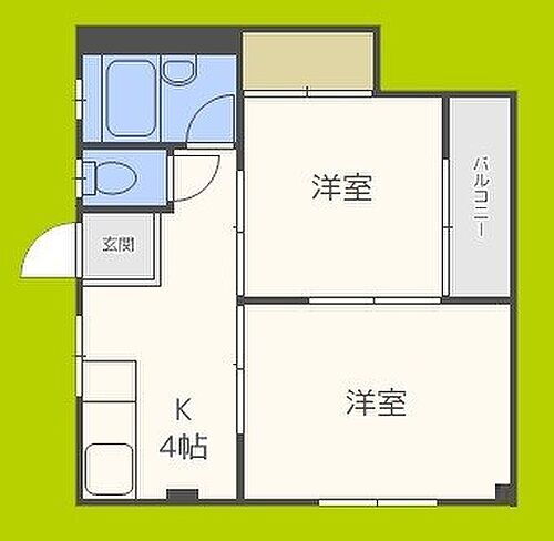 ニューカントリーハイム田川 2階 2K 賃貸物件詳細