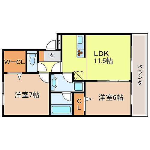 滋賀県大津市一里山1丁目 瀬田駅 2LDK アパート 賃貸物件詳細