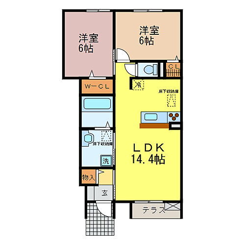 滋賀県大津市大江3丁目 瀬田駅 2LDK アパート 賃貸物件詳細