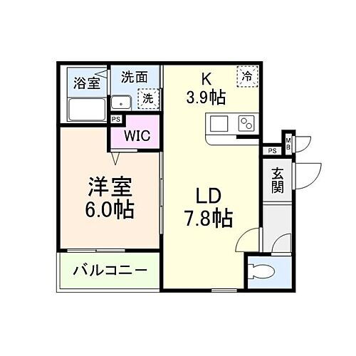 カーサ綾園 2階 1LDK 賃貸物件詳細