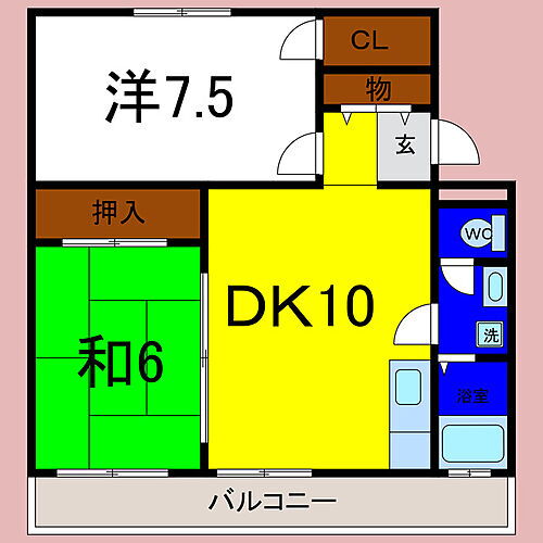 ラ・リヴィエールＩ 2階 2LDK 賃貸物件詳細