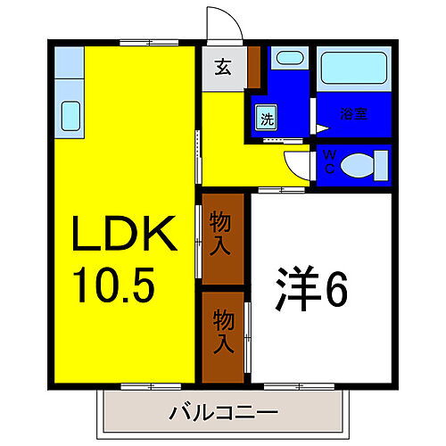 徳島県板野郡松茂町広島字小喜来2-2 1LDK アパート 賃貸物件詳細